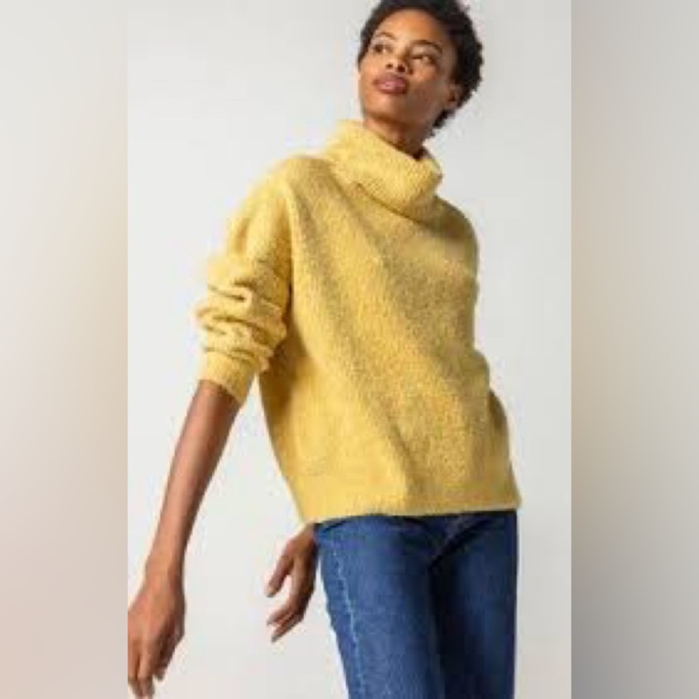 Lilla P oversized ribbed turtleneck sweater. Size XS.